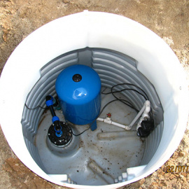 Установка кессона и адаптера